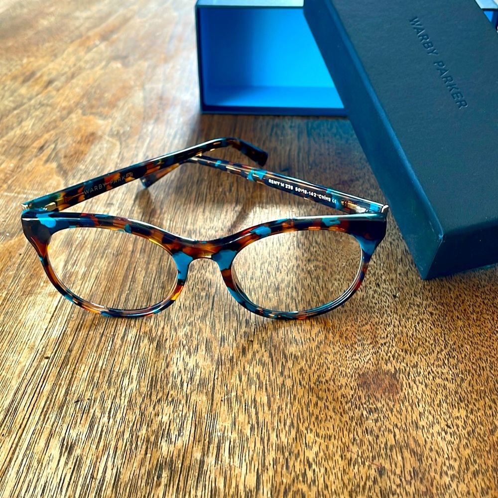 Warby Parker Tortoiseshell Blue and Brown Round Glasses